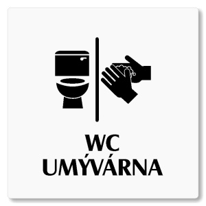 WC, umývárna, 118x118mm, bílá, Nevada